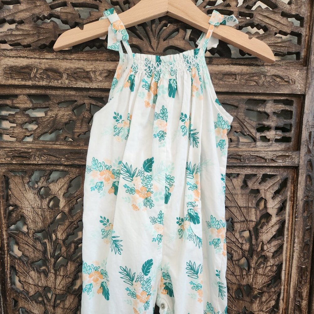 Janie and Jack White Palm Romper, size 6-12 months - Picture 2 of 4